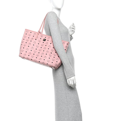 MCM Visetos Medium Liz Reversible Shopper Tote Soft Pink 2 of 10