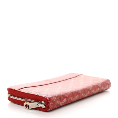 Goyard Goyardine Matignon Zip Around GM Wallet Red 4 of 8