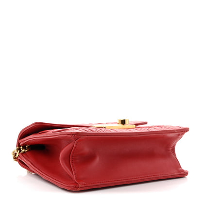 Prada Nappa Gaufre Sound Flap Crossbody Shoulder Bag Red 4 of 11
