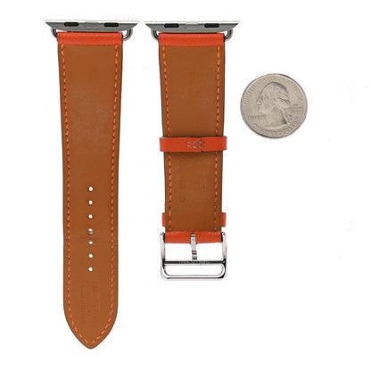 Hermes Epsom 44mm Apple Watch Single Tour Band Feu 2 of 4