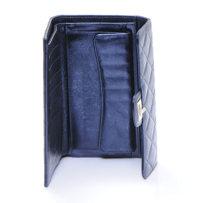 Chanel Lambskin Timeless Reissue Wallet Metallic Blue 4 of 6