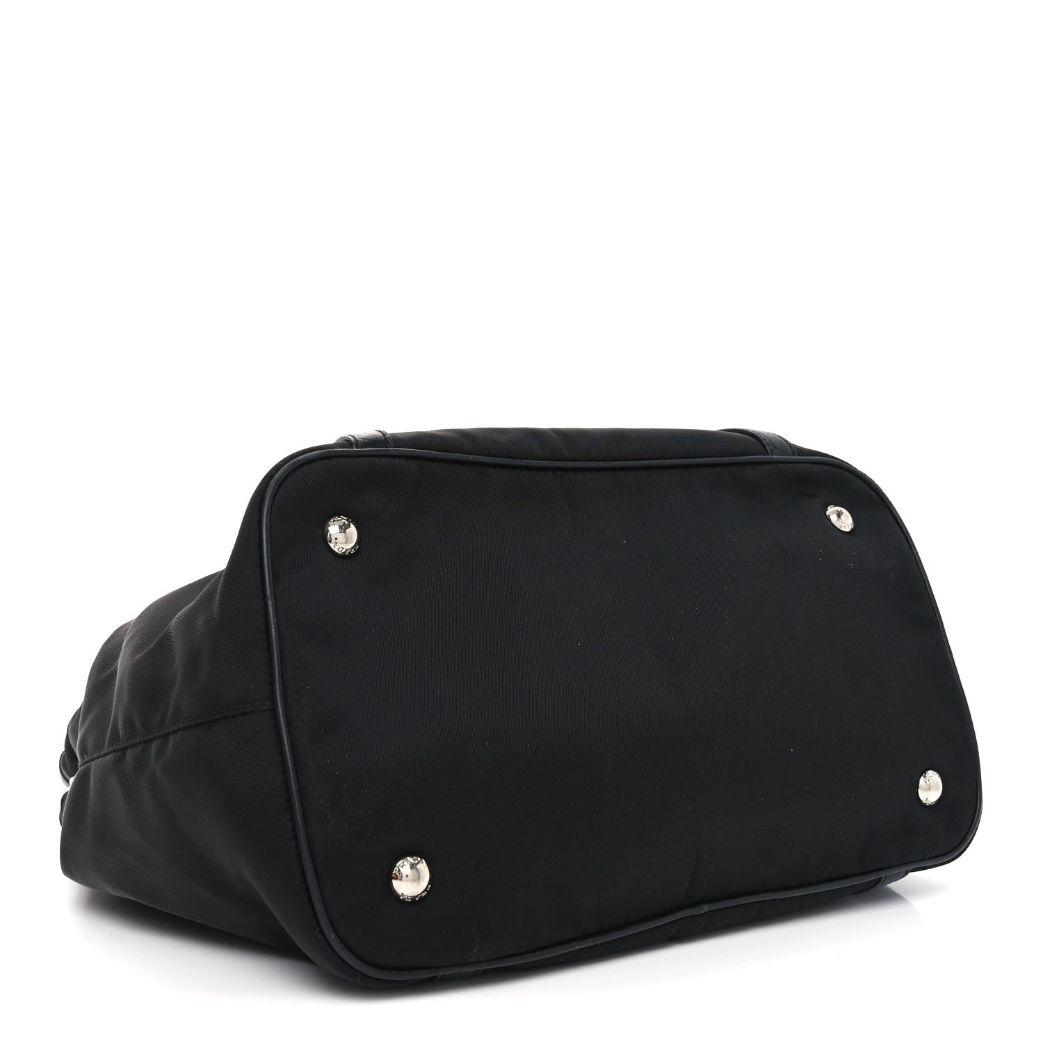 Prada Tessuto Nylon Soft Calf Tote Black 4 of 9