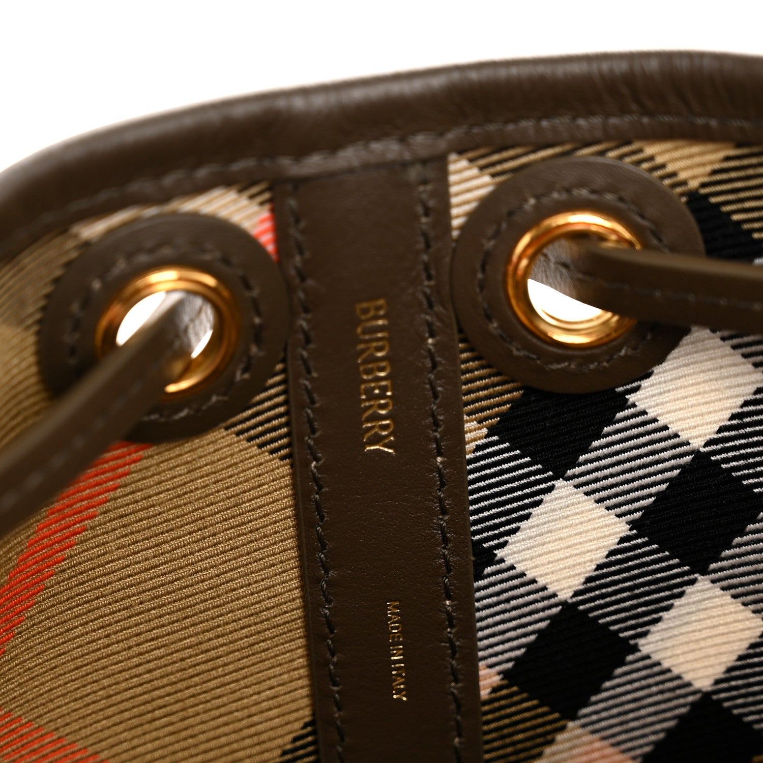 Burberry Nova Check Mini Bucket Bag Beige 10 of 21