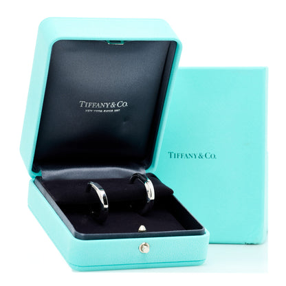 Tiffany 18K White Gold Medium Lock Earrings 7 of 7