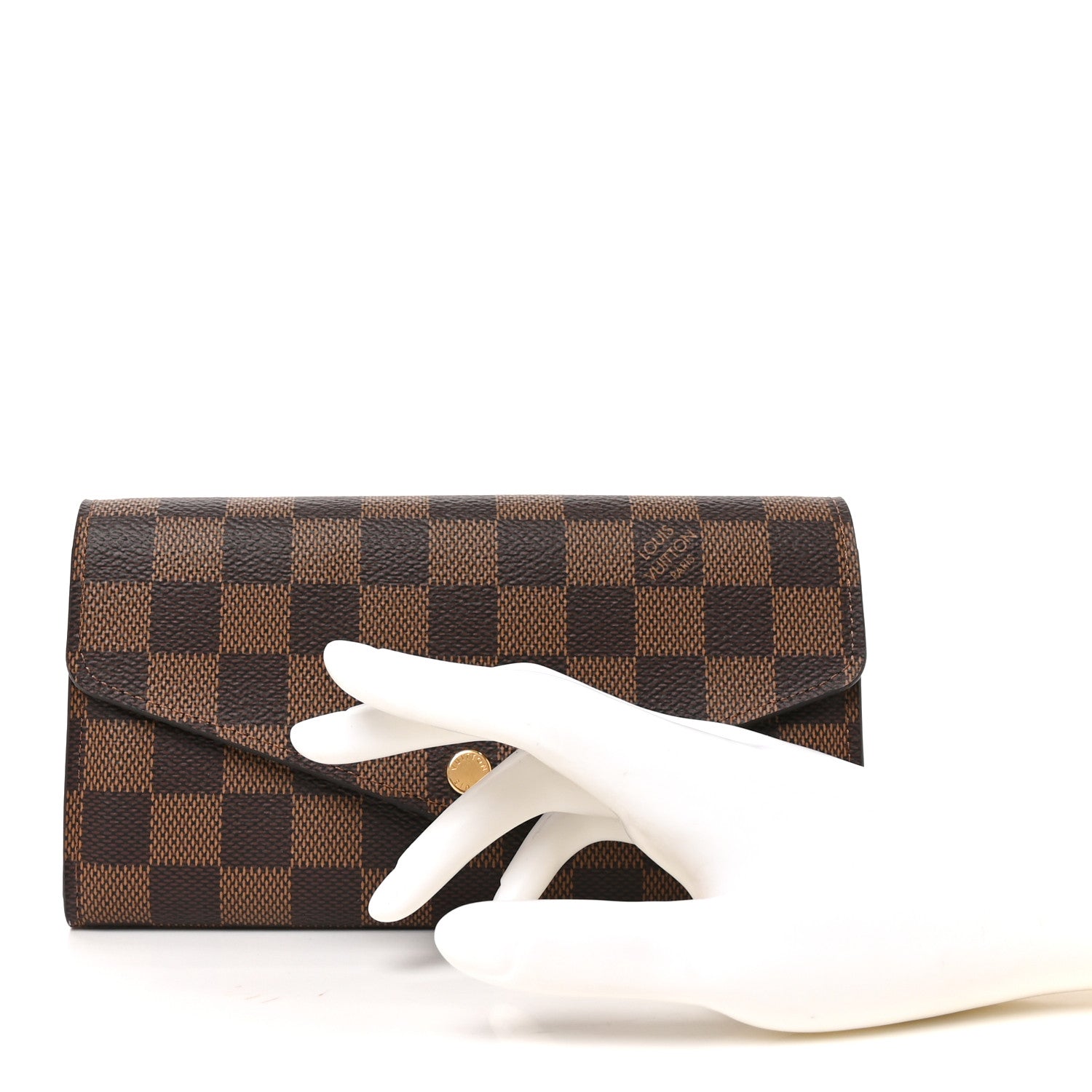 Louis Vuitton Damier Ebene Sarah Wallet NM 2 of 7