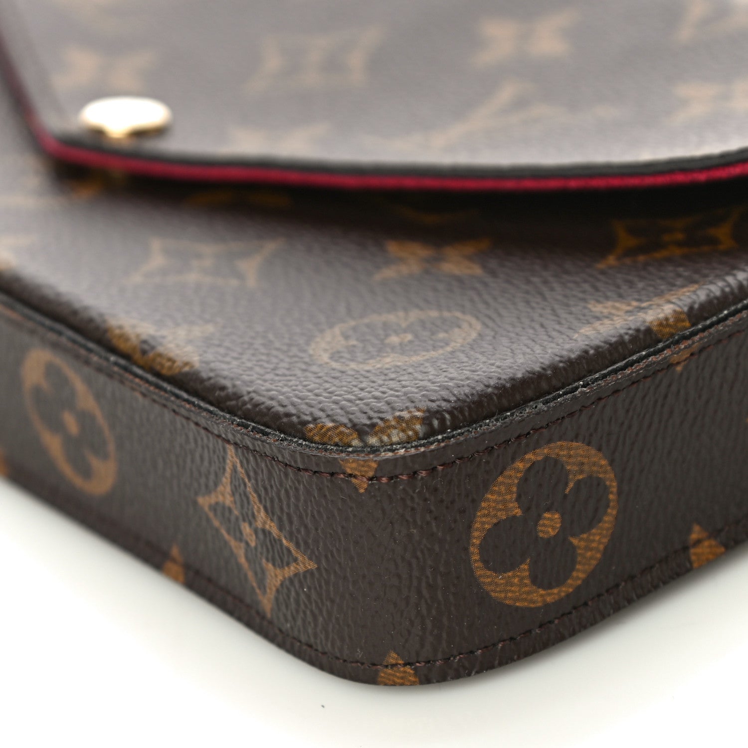 Louis Vuitton Monogram Pochette Felicie Chain Wallet Fuchsia 10 of 11