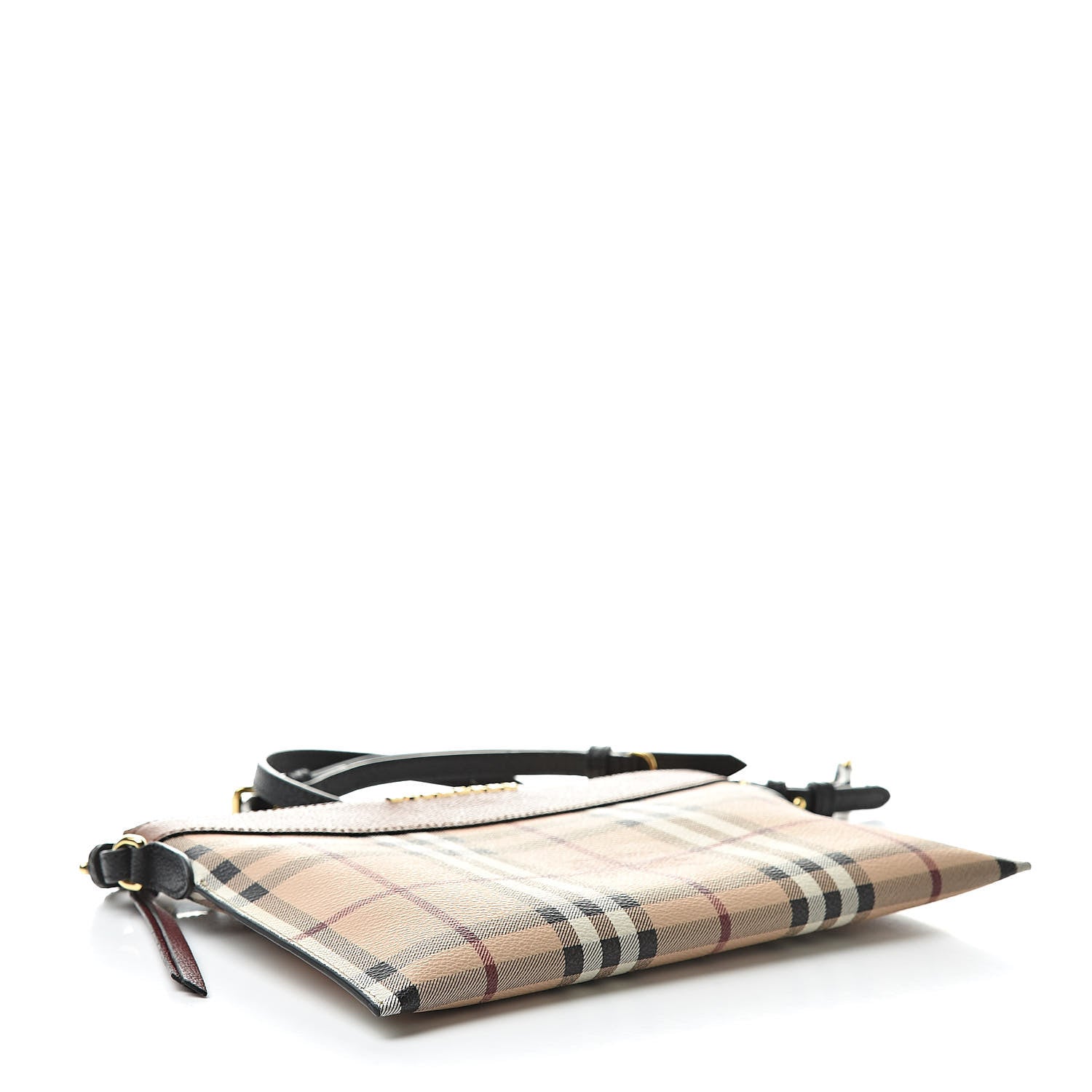 Burberry Haymarket Check Peyton Crossbody Clutch Bag Toffee 4 of 11