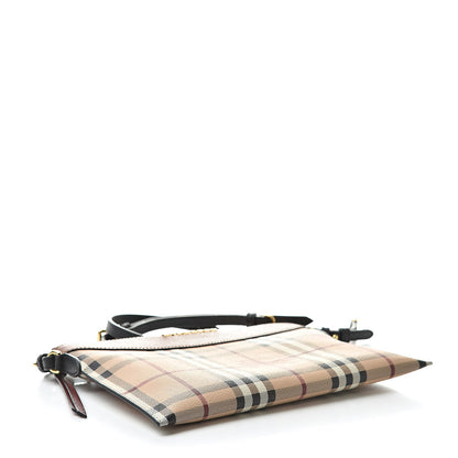 Burberry Haymarket Check Peyton Crossbody Clutch Bag Toffee 4 of 11