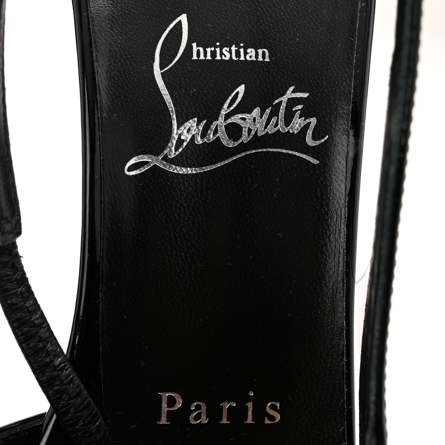 Christian Louboutin Patent Posticha 80 Slingback Pumps 38.5 Black 6 of 9