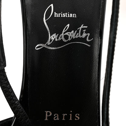 Christian Louboutin Patent Posticha 80 Slingback Pumps 38.5 Black 6 of 9