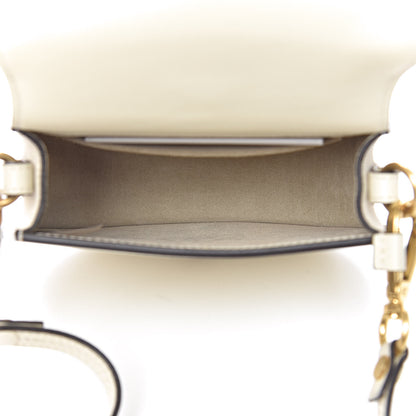 Chloe Calfskin Suede Small Nile Bracelet Bag Off White 5 of 11