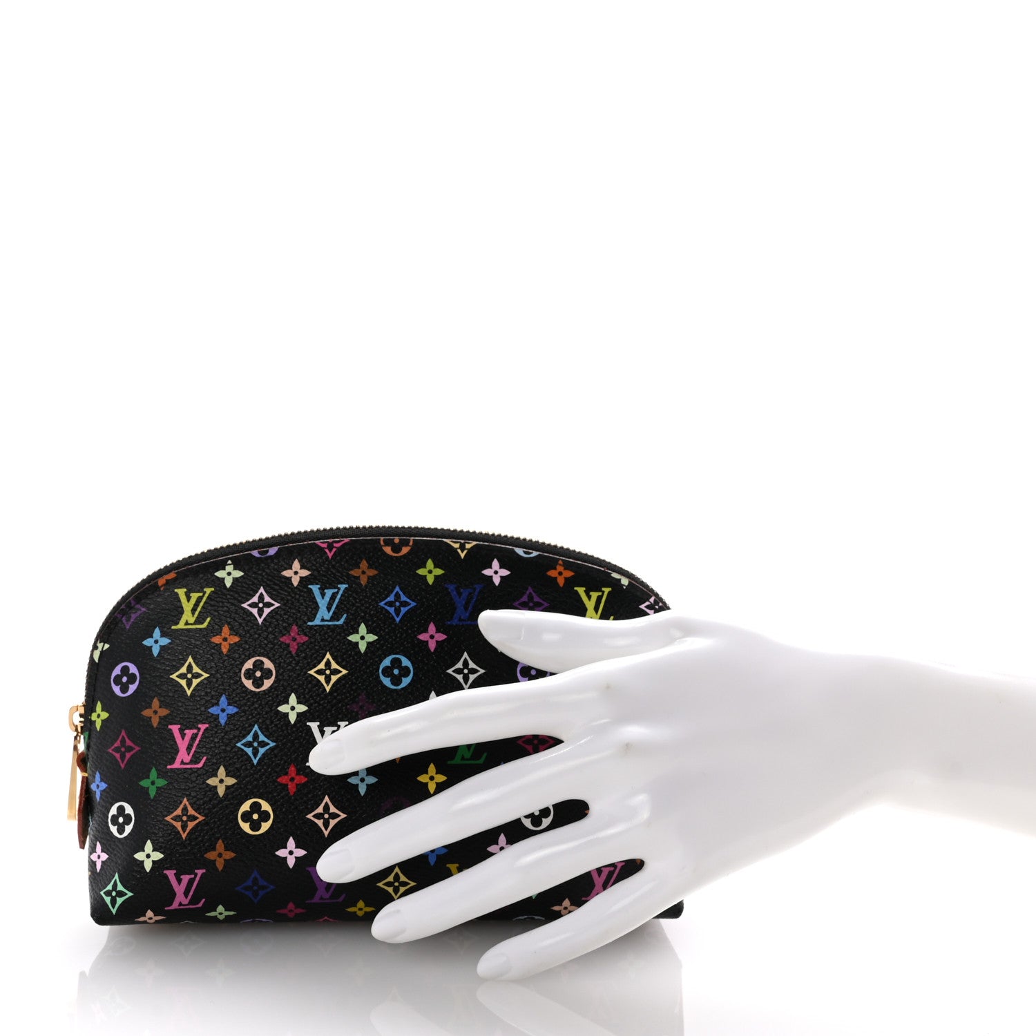 Louis Vuitton Monogram Multicolor Cosmetic Pouch Black Grenade 2 of 7