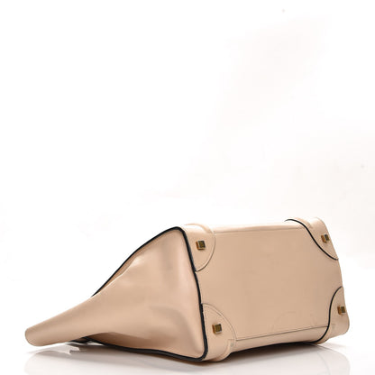 Celine Satin Calfskin Mini Bi-Color Luggage Powder Black 4 of 13