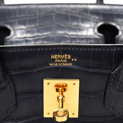 Hermes Matte Niloticus Crocodile Birkin 30 Bleu De Malte 6 of 13