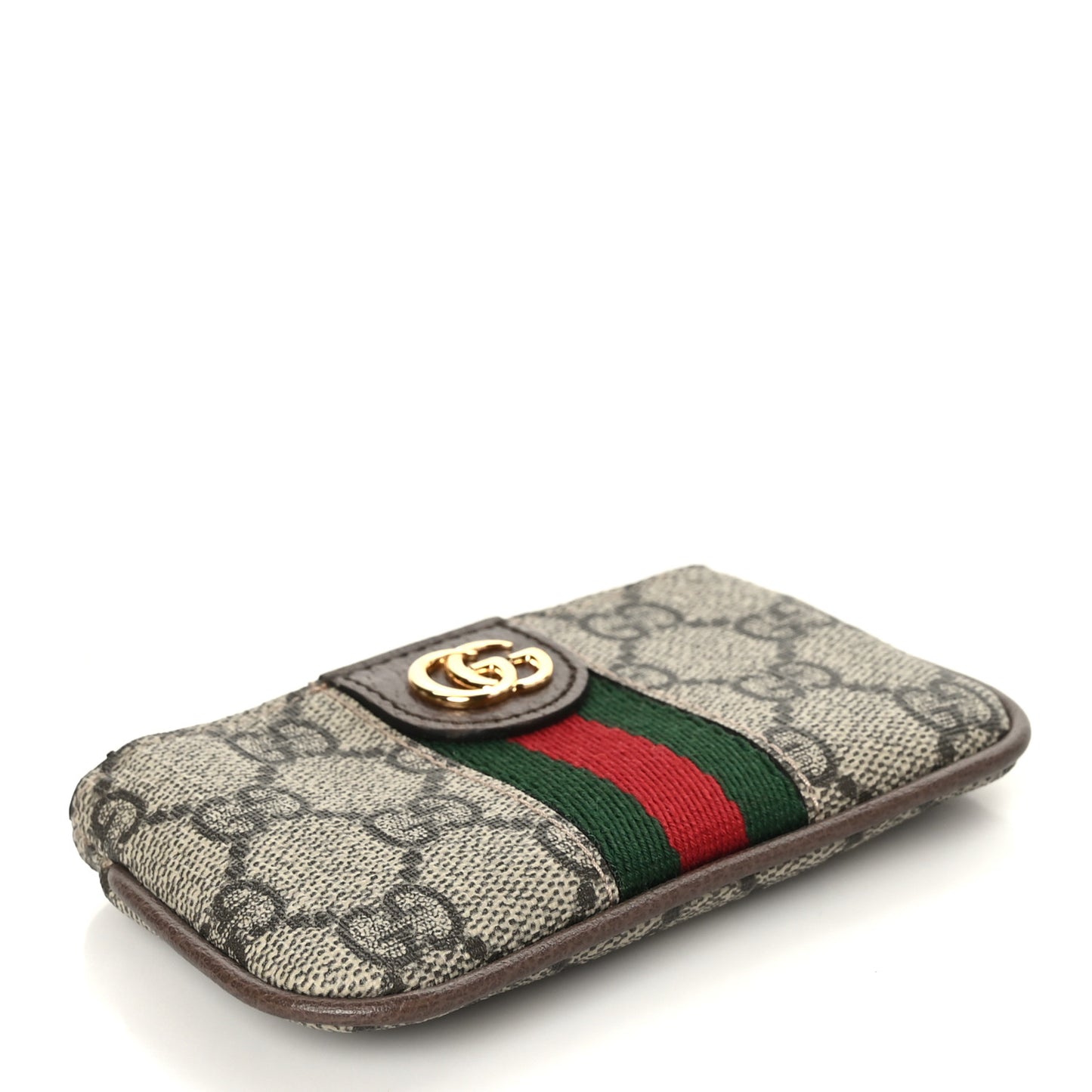 GG Supreme Monogram Web Ophidia Key Case Beige New Acero
