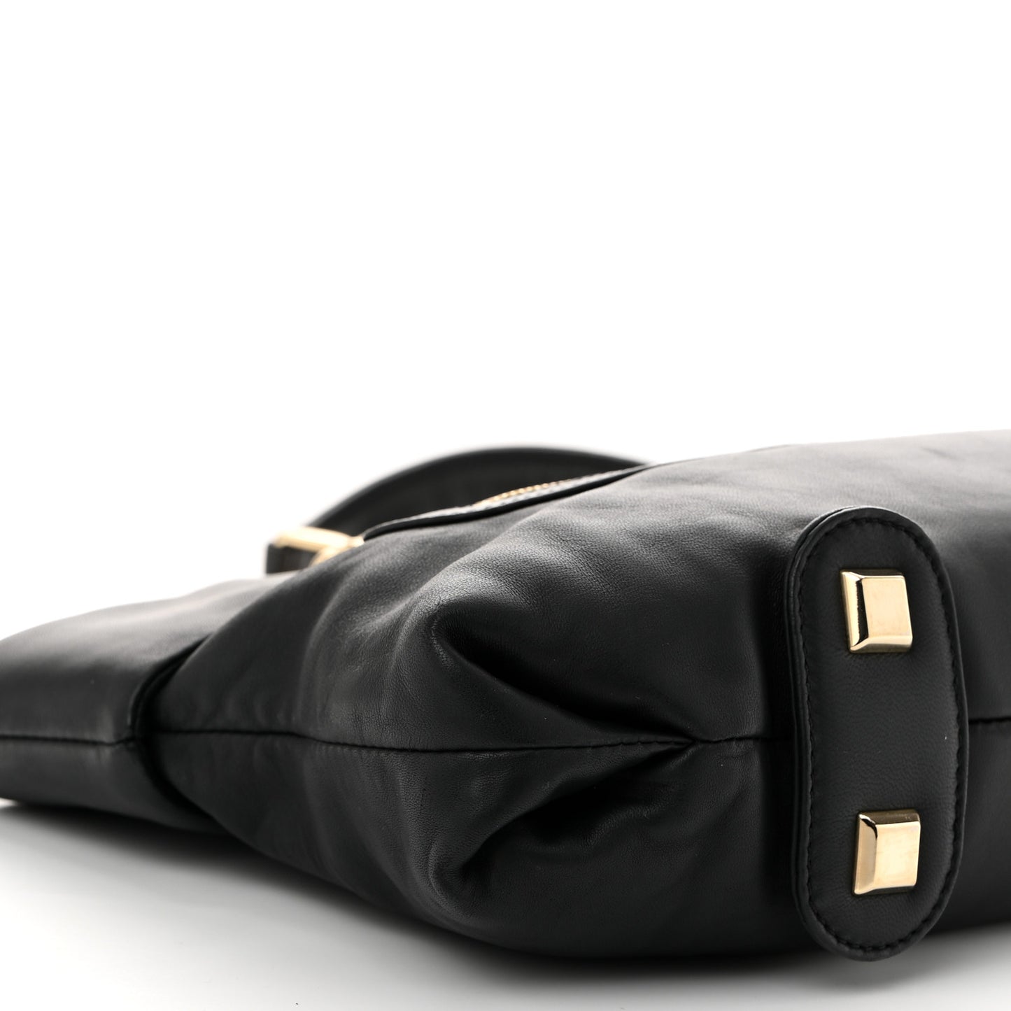 Calfskin Chain Shoulder Bag Black