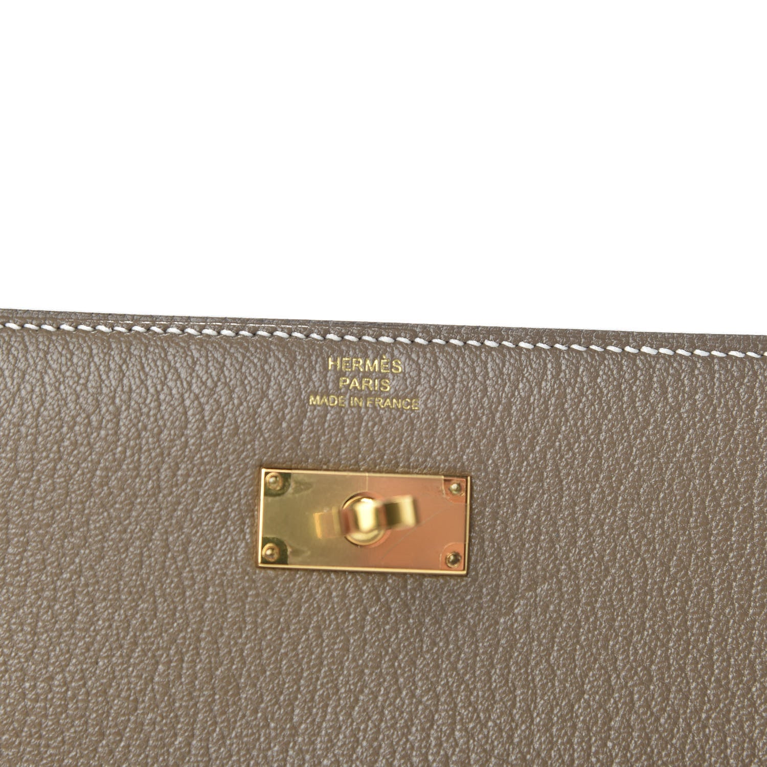 Hermes Chevre Mysore Medium Kelly Wallet Etoupe 6 of 9