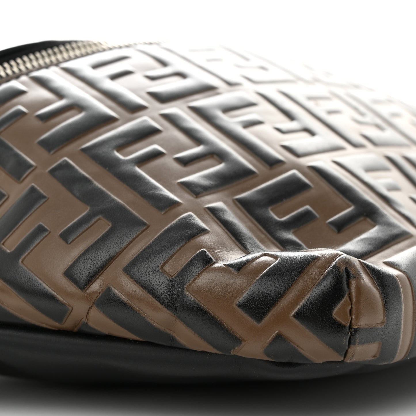 Vitello Century Bi-Color FF 1974 Embossed Belt Bag Maya Black