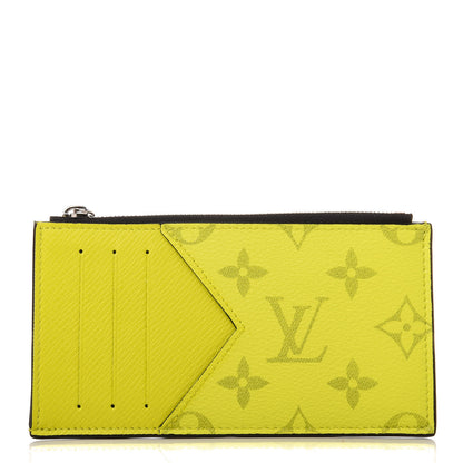 Louis Vuitton Monogram Taiga Coin Card Holder Yellow 1 of 7