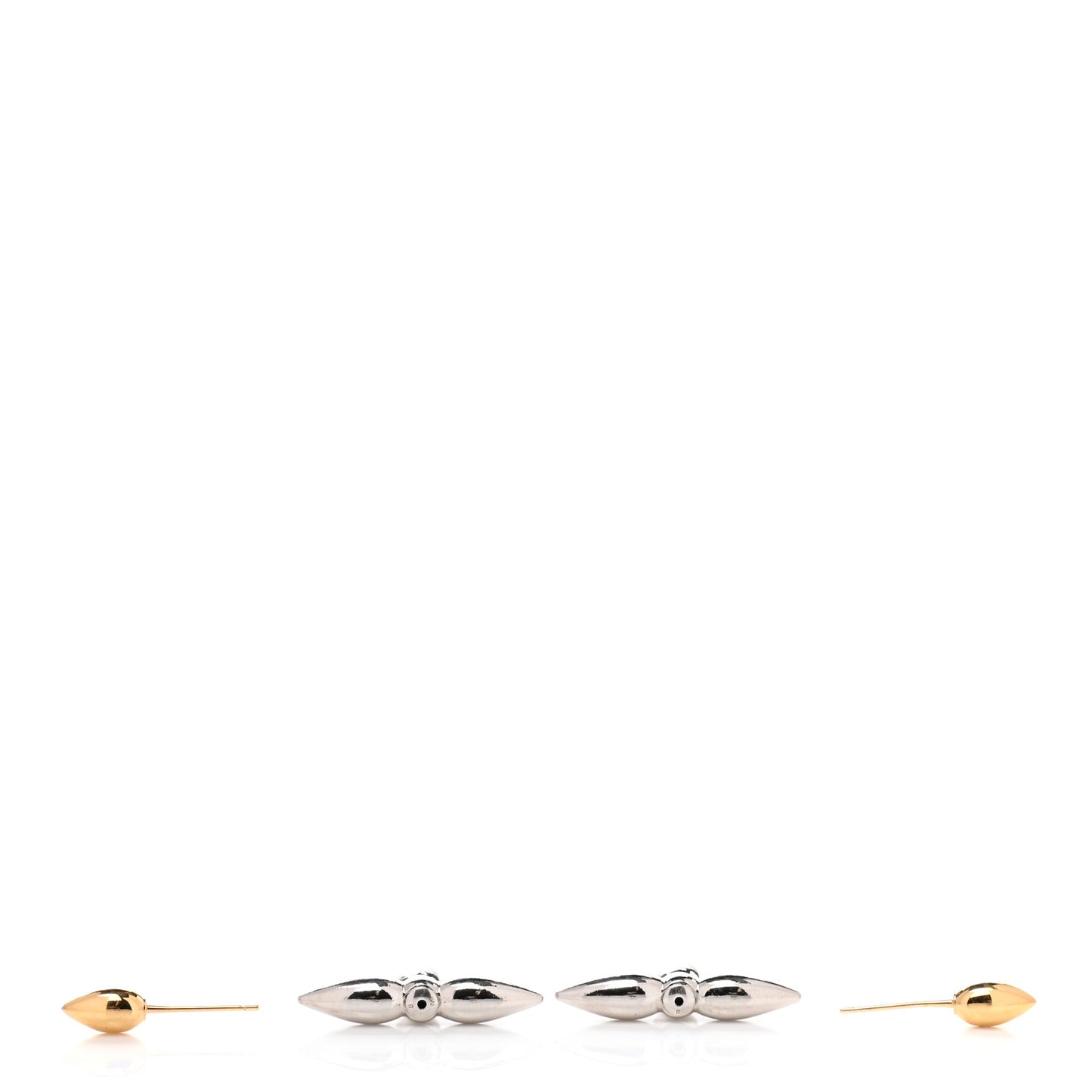 Metal Louisette Earrings Silver Gold