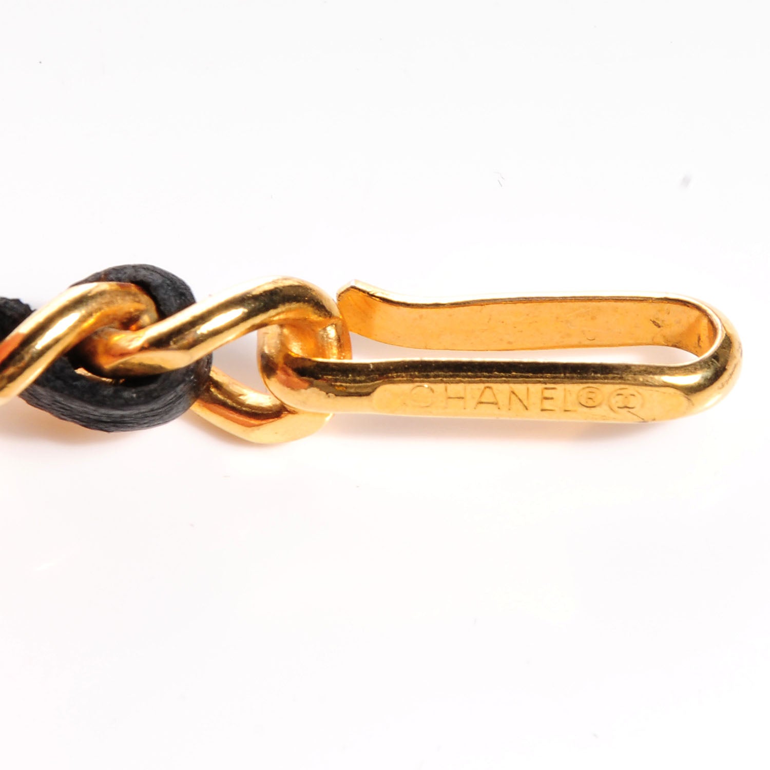 Chanel Leather Gold Chain Link CC Medallion Belt Black 5 of 6