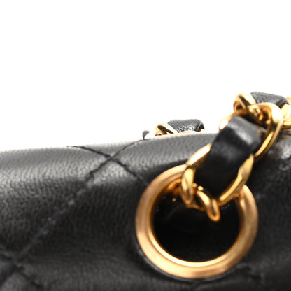 Chanel Lambskin Quilted Medium Double Flap Black 14 of 14
