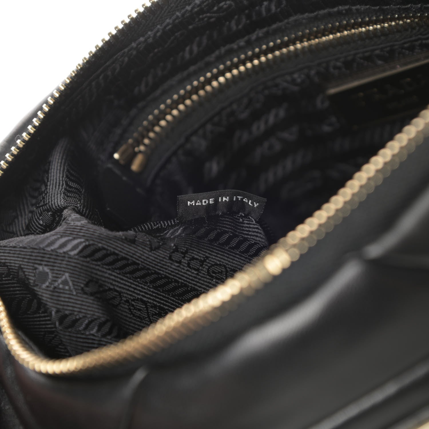 Prada Nappa Re-Nylon Triangle Quilted Patchwork System Shoulder Bag Black 8 of 12