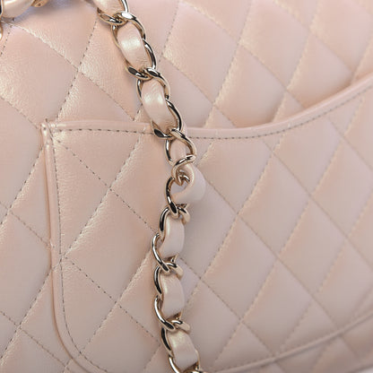 Chanel Iridescent Calfskin Quilted Medium Double Flap Beige 11 of 12