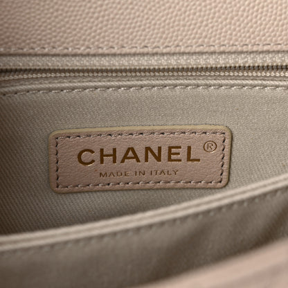 Chanel Caviar Lizard Chevron Quilted Mini Coco Handle Flap Ivory 6 of 10