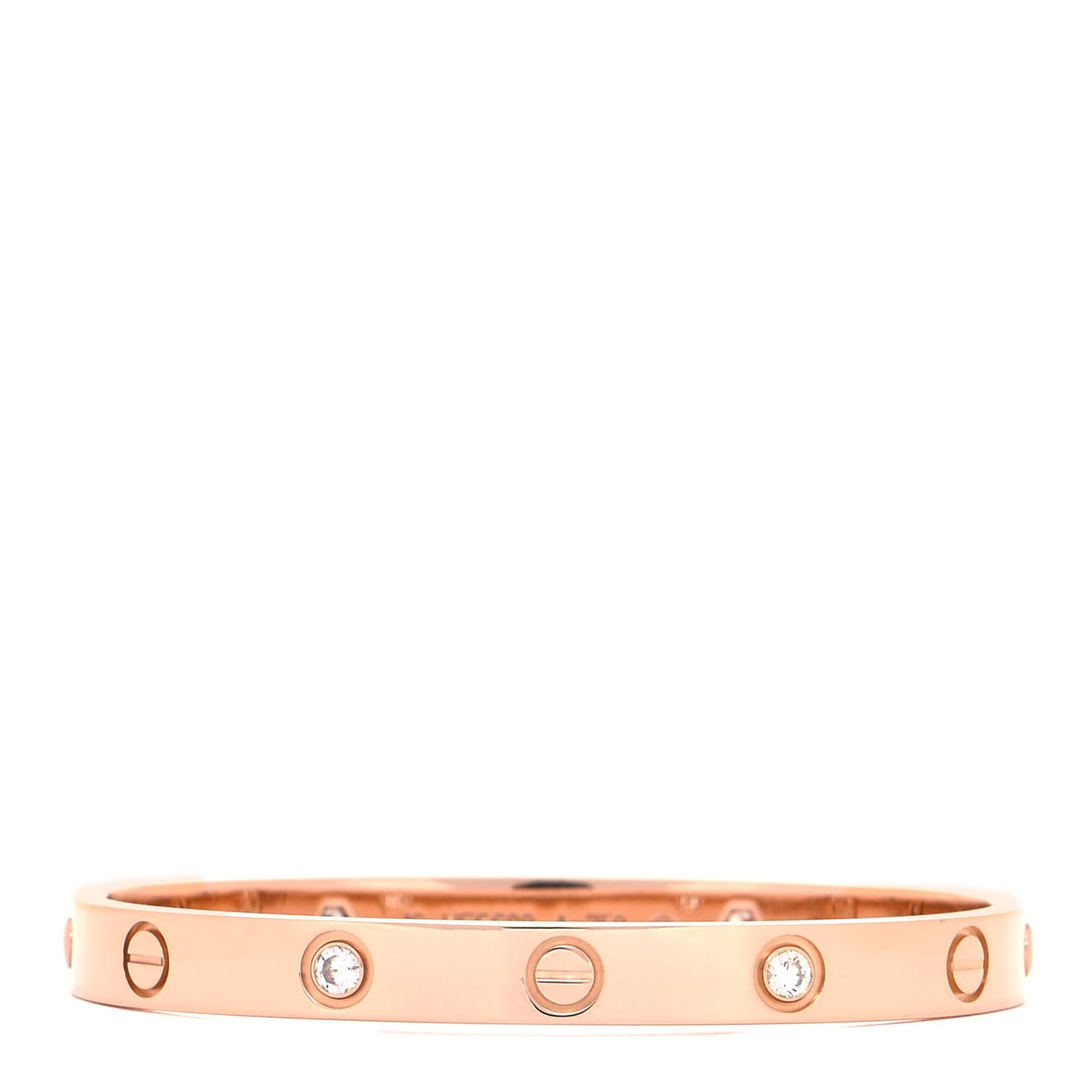 18K Pink Gold 4 Diamond LOVE Bracelet 16