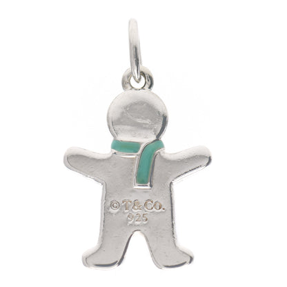 Tiffany Sterling Silver Enamel Gingerbread Man Charm Blue 3 of 3