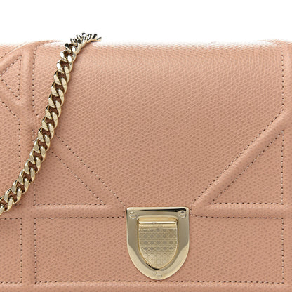 Christian Dior Grained Calfskin Diorama Wallet on Chain Pouch Nude 10 of 10