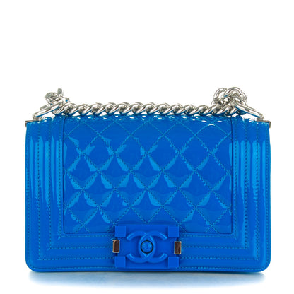 Chanel Patent Calfskin Small Boy Flap Plexiglass Blue 1 of 8