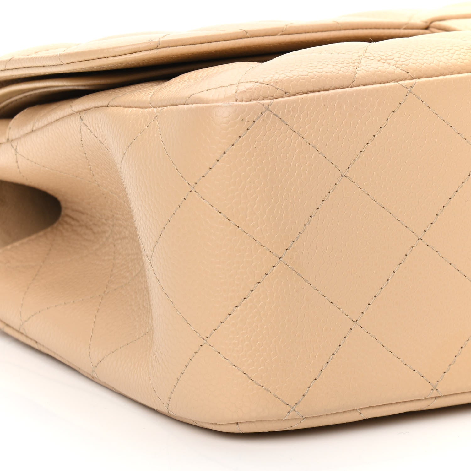 Chanel Caviar Quilted Jumbo Double Flap Beige Clair 9 of 10