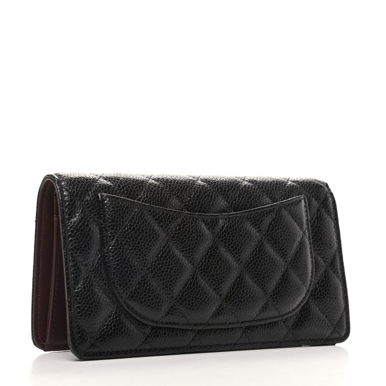 Chanel Caviar Quilted Yen Wallet Black 3 of 9