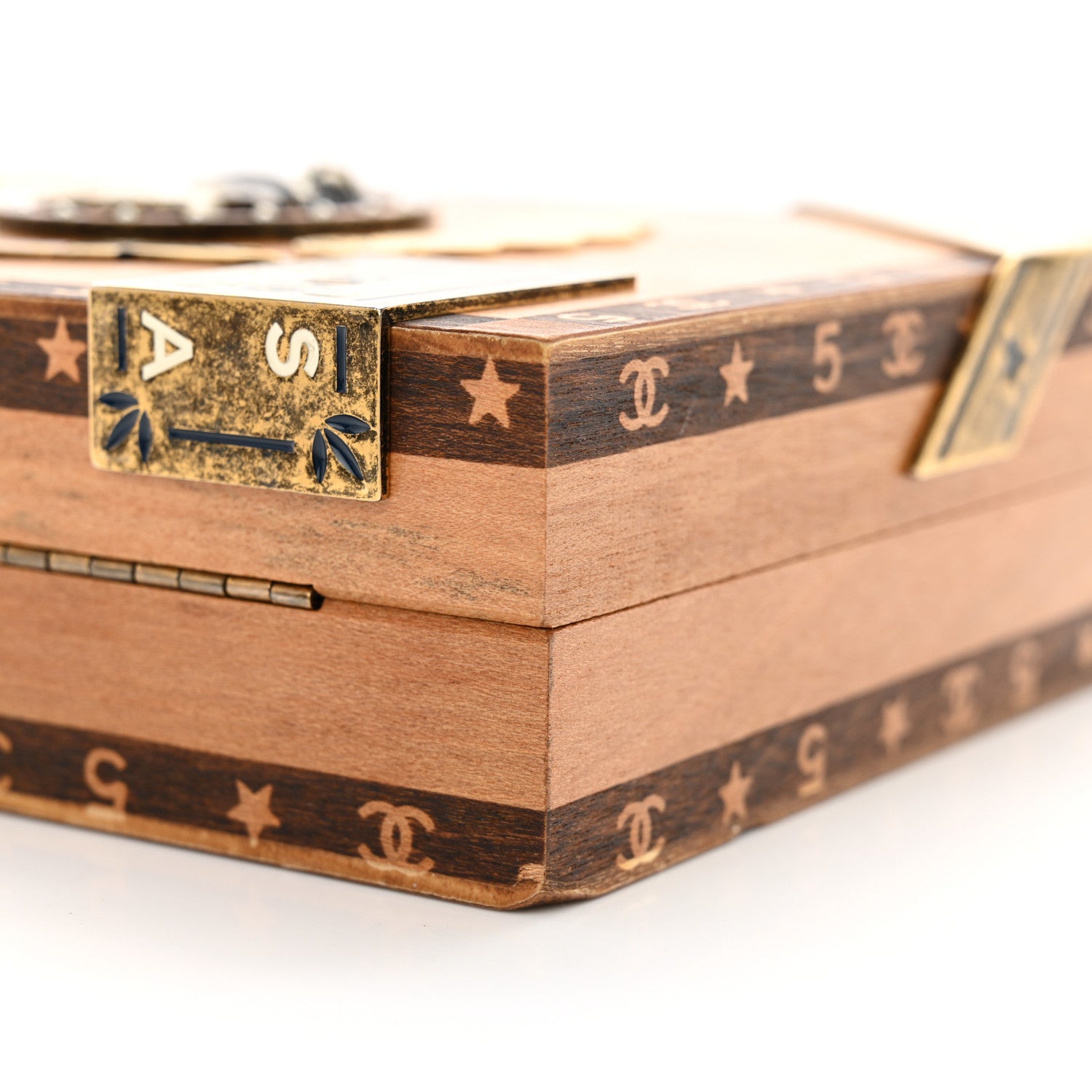 Chanel Wood Havana By Night Cigar Box Minaudiere Brown 10 of 12