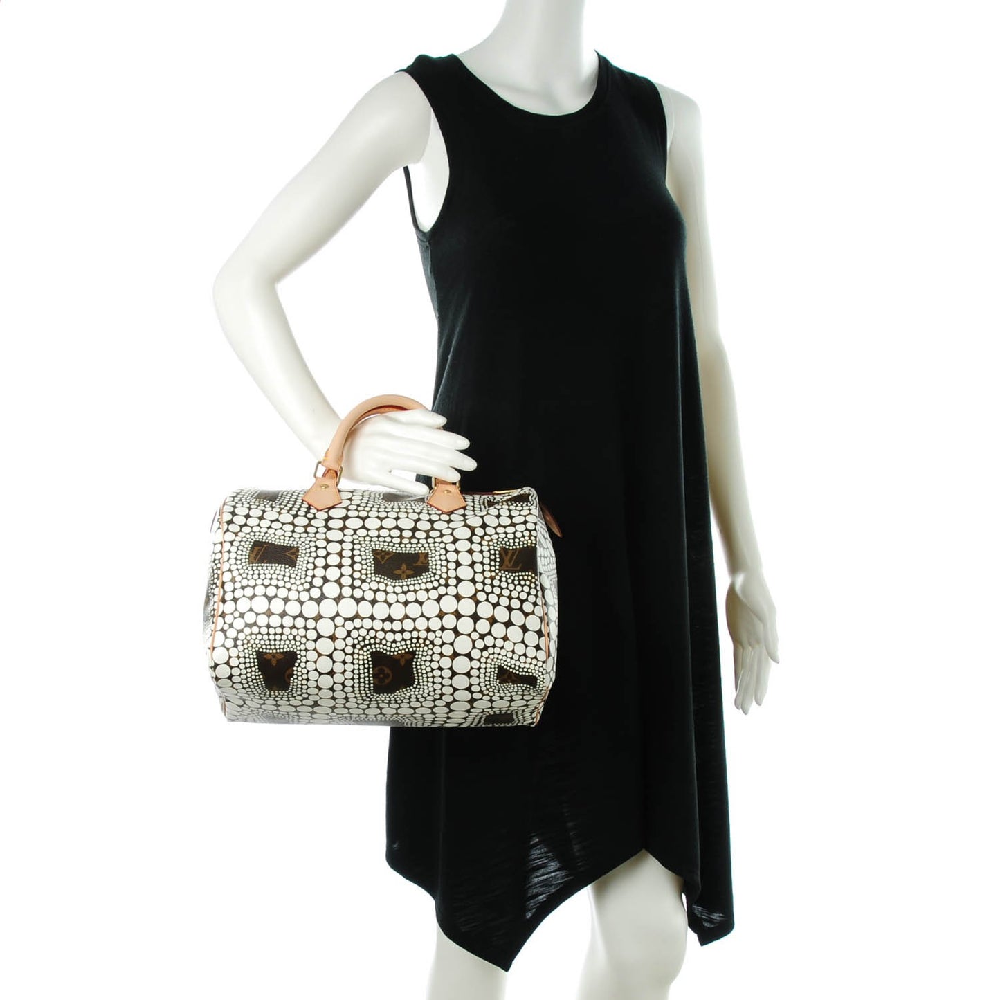 Monogram Kusama Town Speedy 30 White