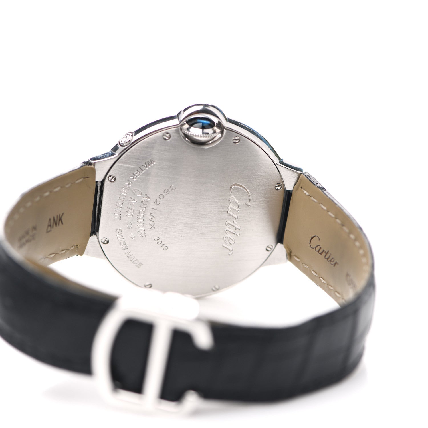 Cartier 18K White Gold Diamond Pave Bezel 37mm Ballon Bleu De Cartier Moonphase Automatic Watch 4 of 4