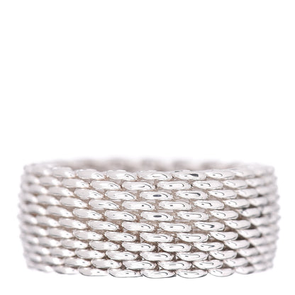 Tiffany Sterling Silver Somerset Mesh Ring 60 9 1 of 4