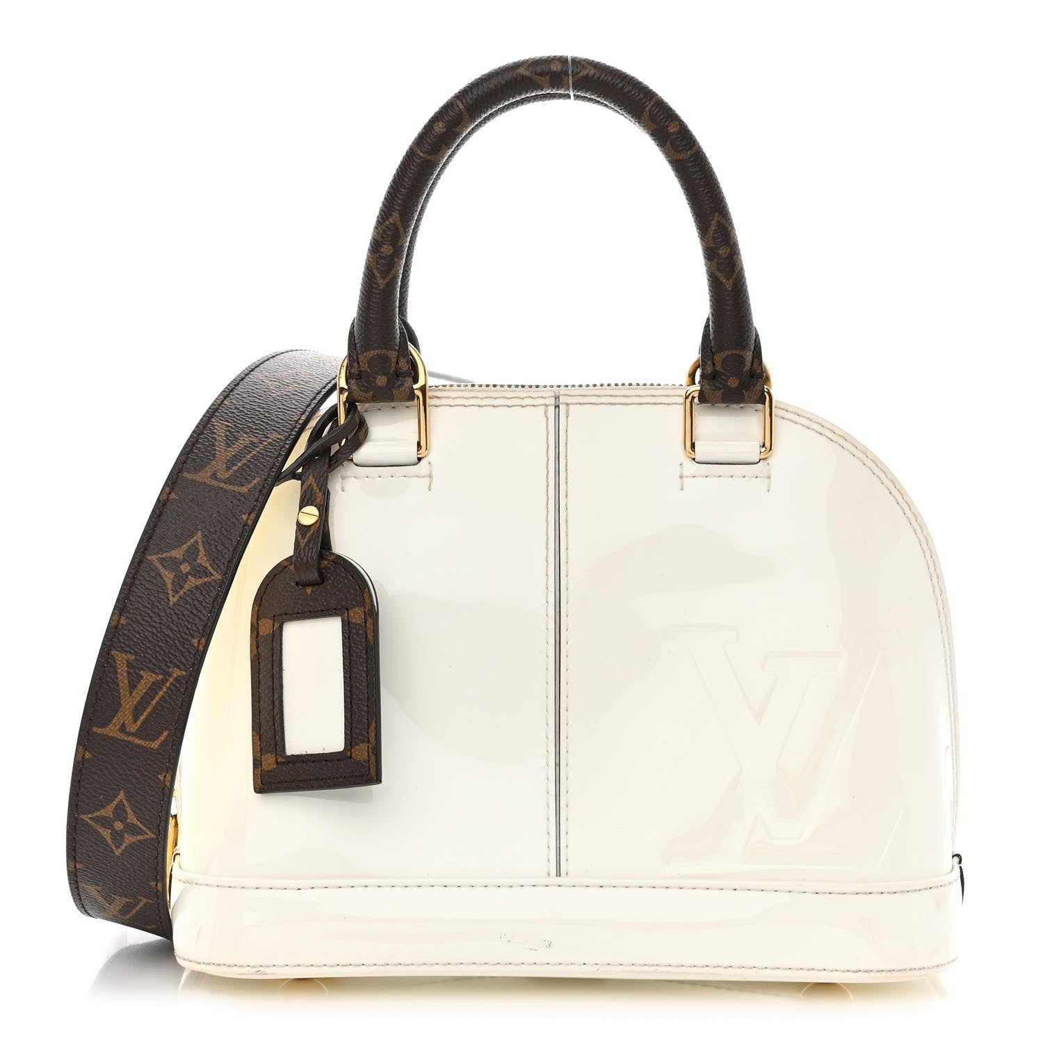 Louis Vuitton Patent Monogram Alma BB White 1 of 13