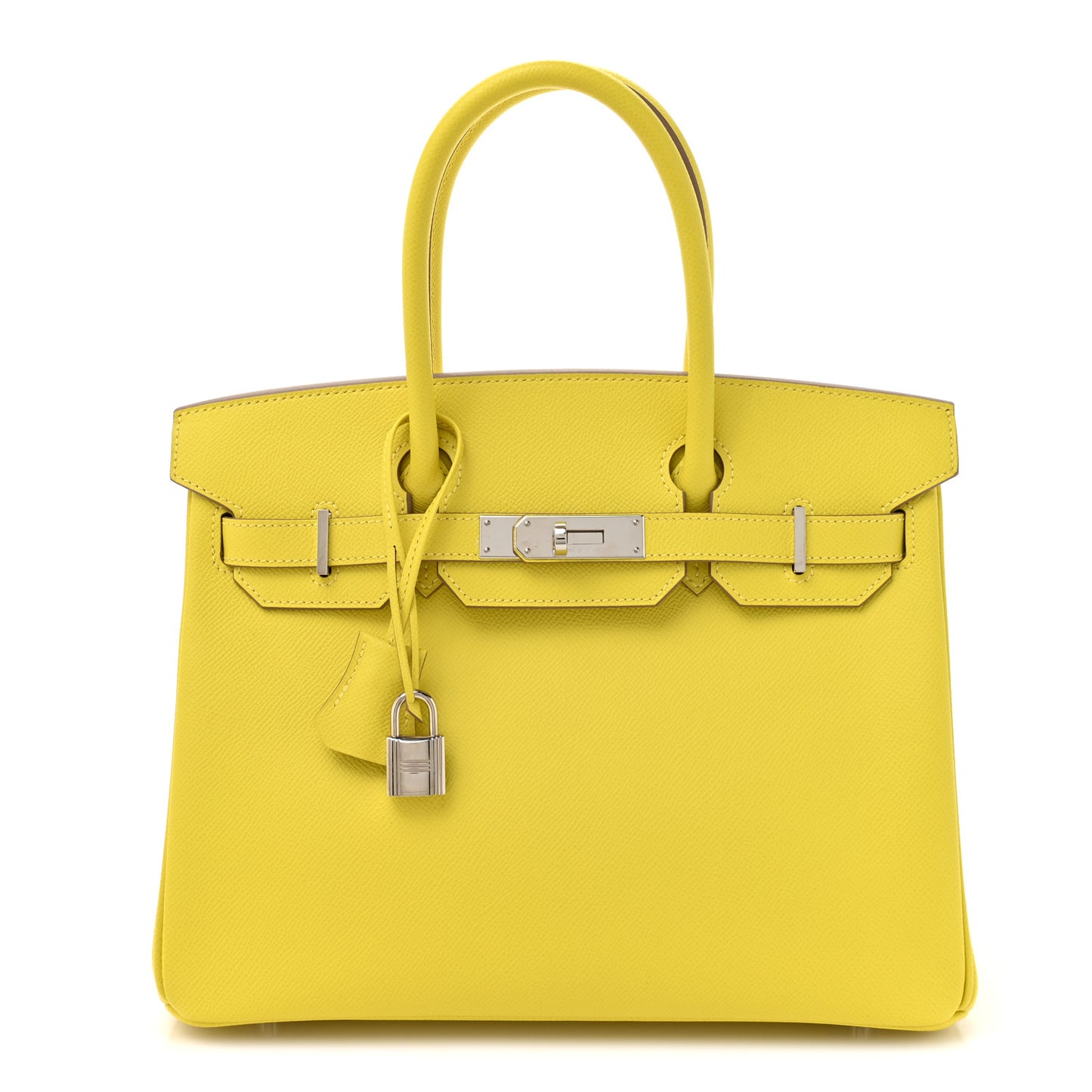 Epsom Birkin 30 Jaune Poussin Lime