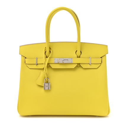 Hermes Epsom Birkin 30 Jaune Poussin Lime 1 of 13