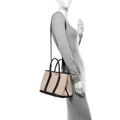 Hermes Buffle Skipper Toile Garden Party 30 TPM Marron Fonce 2 of 13