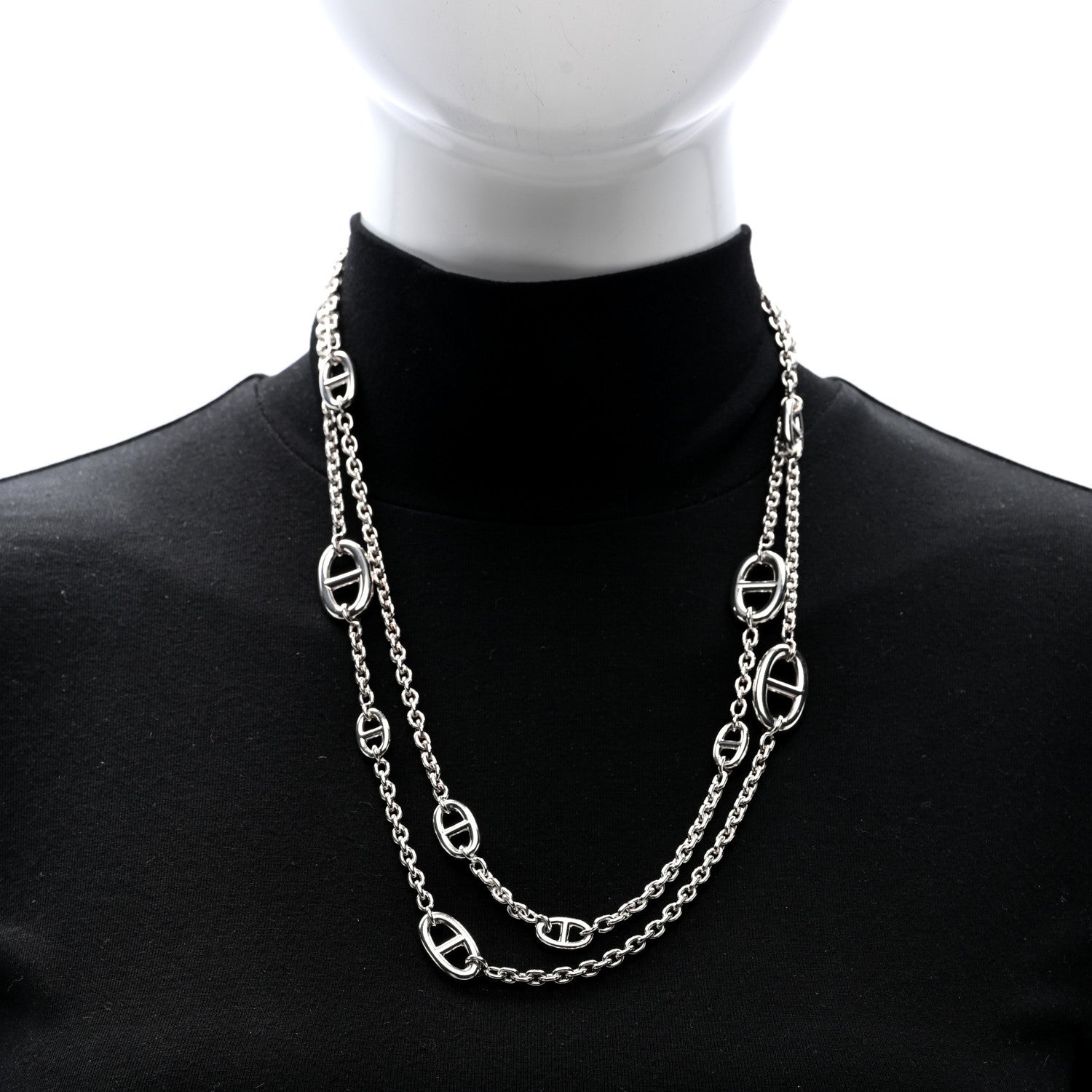 Hermes Sterling Silver Farandole Necklace 120 2 of 4