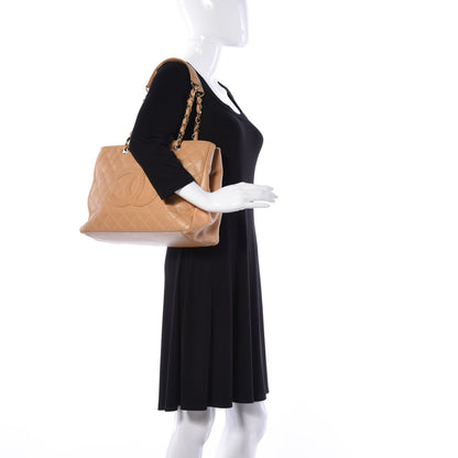 Chanel Caviar Quilted Grand Shopping Tote GST Beige 2 of 9