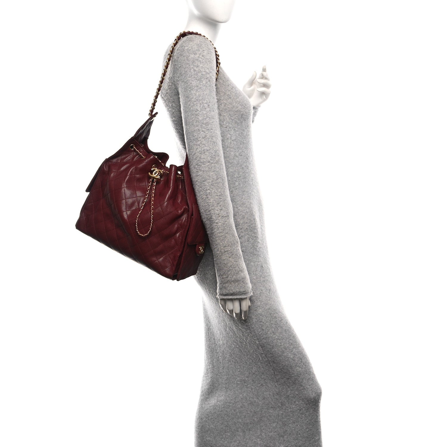 Chanel Caviar Quilted Medium Chanel 25 Handbag Burgundy 2 of 13