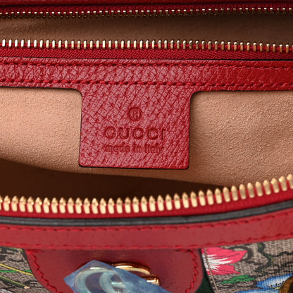 Gucci GG Supreme Monogram Flora Web Medium Ophidia Boston Red 6 of 10