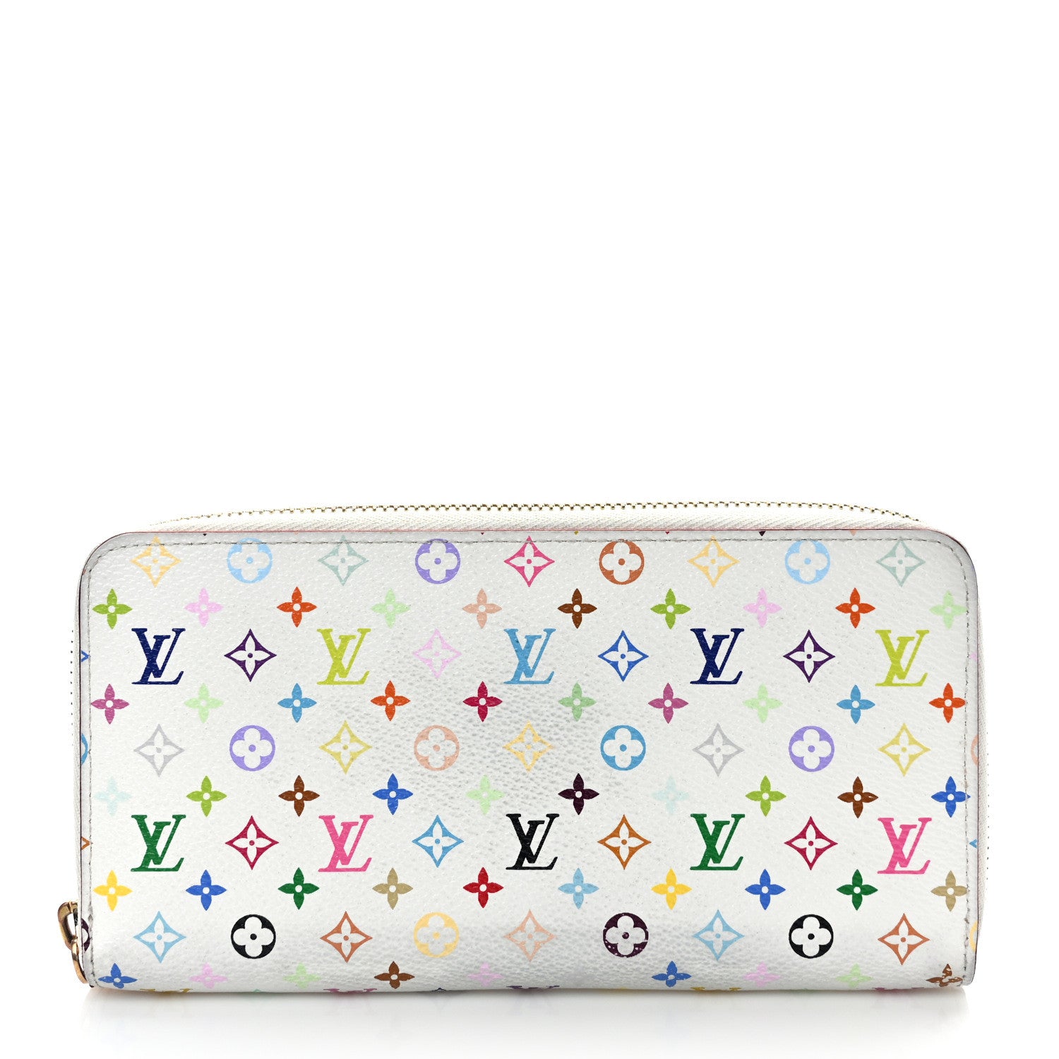 Louis Vuitton Monogram Multicolor Zippy Wallet White Litchi 1 of 8