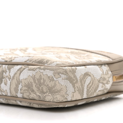 Versace Fabric Jacquard Calfskin Barocco Wristlet Pouch Beige 9 of 9