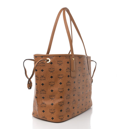 MCM Visetos Large Liz Reversible Shopper Tote Cognac 4 of 12